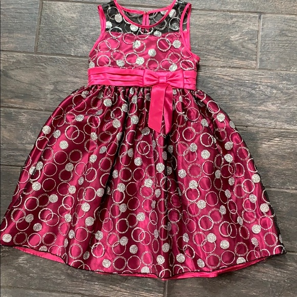 Girls age 7 cerise pink party dress - Picture 1 of 5